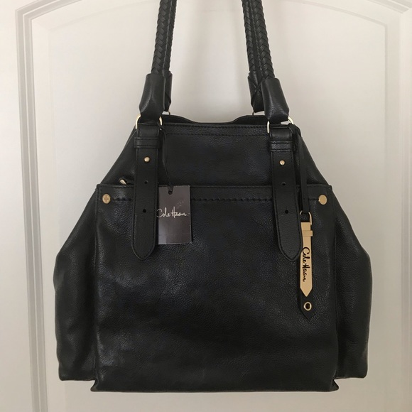 NWT Cole Haan Small Soft Tote Saddle Black - Picture 2 of 12